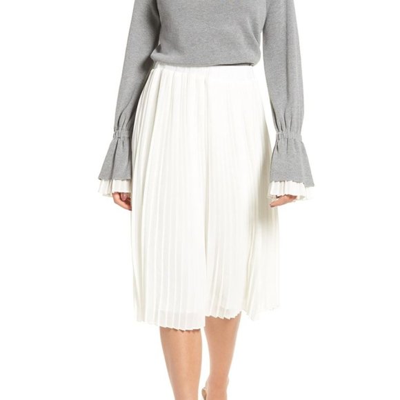 English Factory Women S Dress Knit Top Pleated Skirt Nordstrom Midi Boho Bell LA - Picture 2 of 4